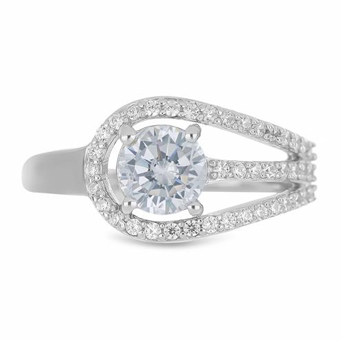 BUY REAL AFRICAN WHITE TOPAZ GEMSTONE CLASSIC RING IN 925 SILVER